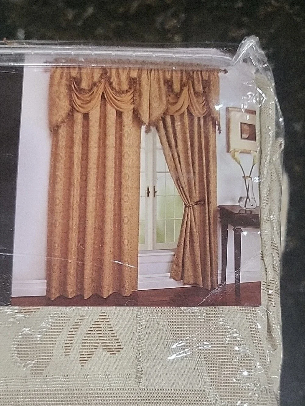 Portofino Cream Decorative Valance with Fringe